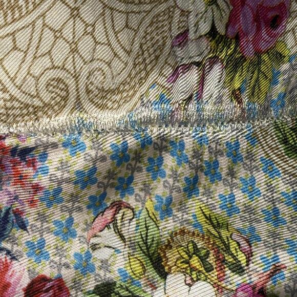 Johnny Was Zastone Womens Pant Sz S Silk Wide Leg Pants BOHO Floral Pockets FLAW - Picture 7 of 15